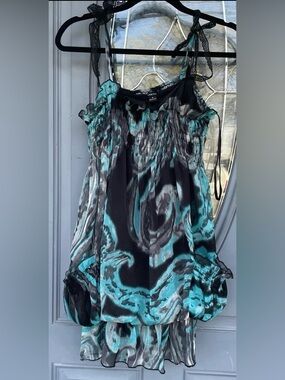 Beautiful Sheer tie die color fully lined Summer Blouse